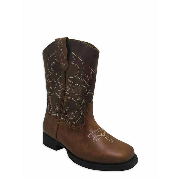 Wonder Nation Little & Big Boys Western Boot, Sizes 13-6, Brown