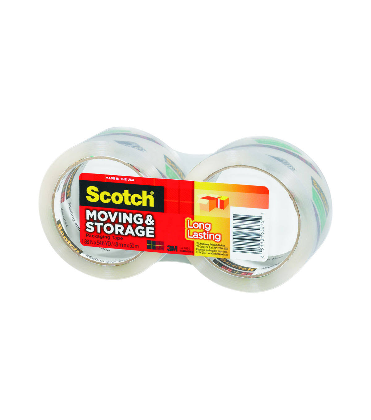 3M Scotch  Long Lasting Moving & Storage packaging Tape, 1.88 x 38.2 yard - 3 count