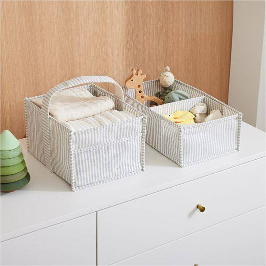 West Elm Stripe Diaper Caddy w/ Handle