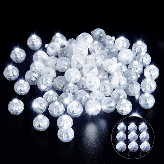 Xthuge 50pcs Mini Round LED Ball Lamp Balloon Light,Long Standby Time Ball Balloon Lights for Paper Lantern Balloon Light Party Wedding Decoration