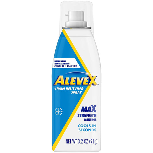 Alevex Pain Relieving Spray, Max Strength, Menthol - 3.2 oz