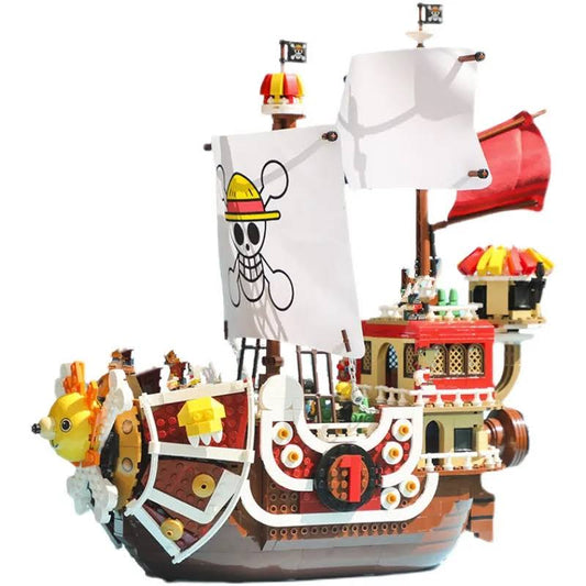 2000+pcs Anime One Pieces Thousand Sunny Corsair Boat Building Blocks Luffy Pirates Ship Bricks Toys