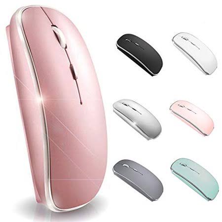 Wireless Mouse for MacBook Pro MacBook Air Mac iMac Desktop Computer Chromebook Win7/8/10 PC HP Dell Laptop (Rose Gold)