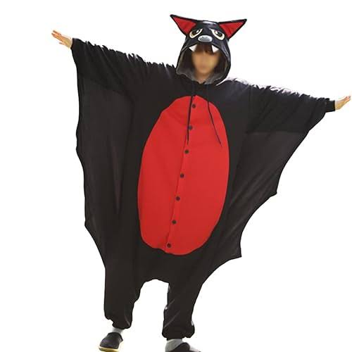 WOTOGOLD Animal Black Bat Cosplay Costume Unisex Adult Pajamas