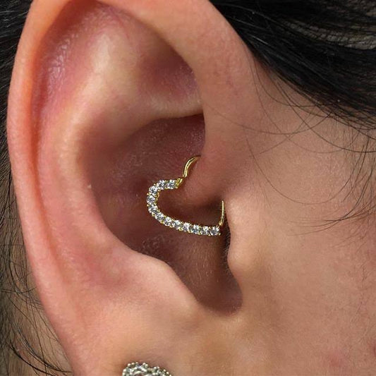 16G F136 Titan Daith Ohrring mit Scharnier Titan Daith Schmuck