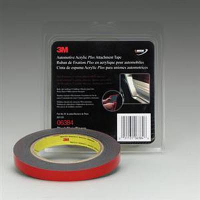 3M 06384 Automotive Acrylic Plus Attachment Tape , Black