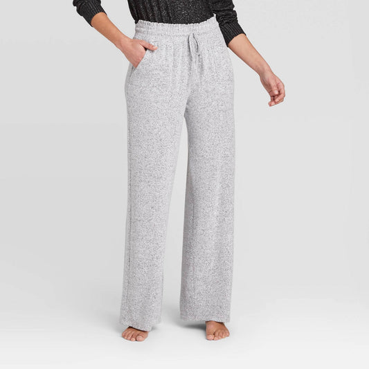 Womens Perfectly Cozy Wide Leg Lounge Pants - Stars Above Light Gray S, Womens, Size: Small