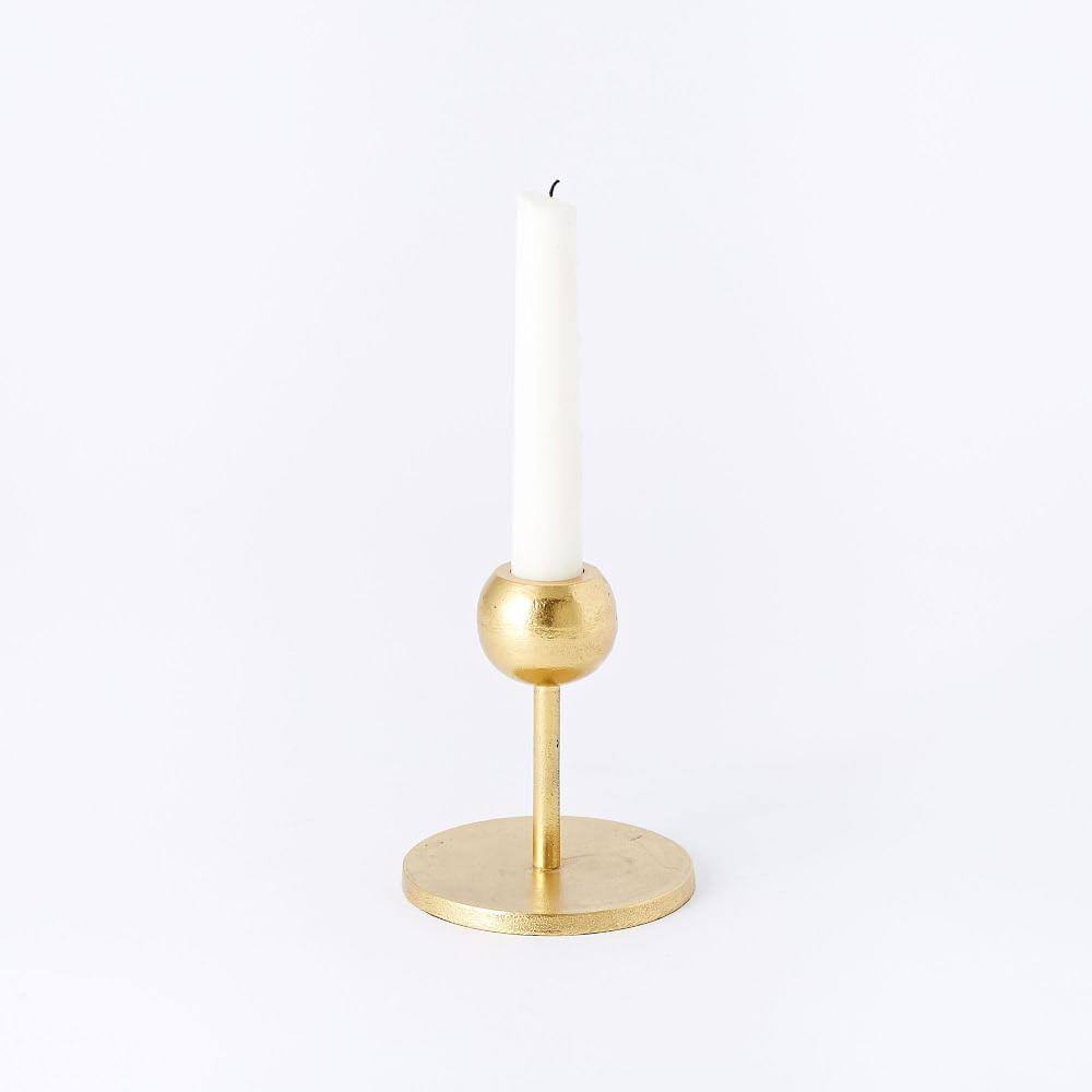 West Elm Aaron Probyn Brass Candleholder