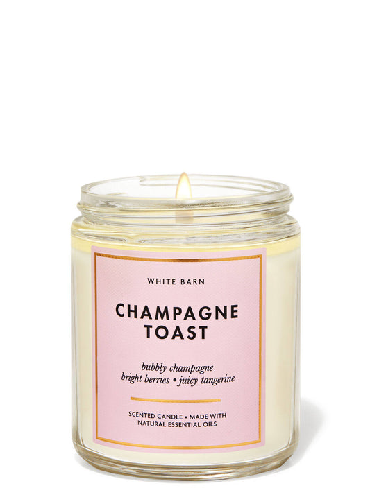 White Barn Bath & Body Works Single Wick Scented Candle Champagne Toast