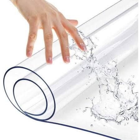 Yirtree Clear Table Protector Plastic Transparent PVC Office Desk Protection Topper Cover Mat Table cloths Glass Dining Room Table Wooden Furniture